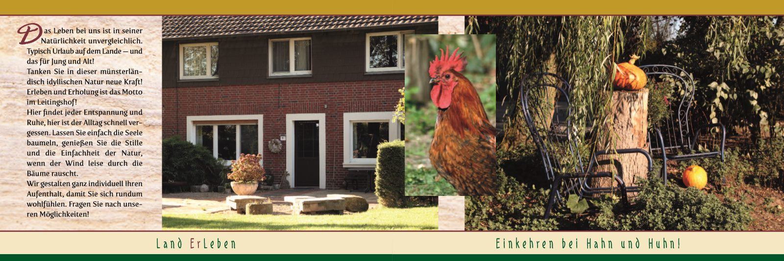 Broschüre Seite 3, Einkehren bei Hahn und Huhn, Natur und Erholung
